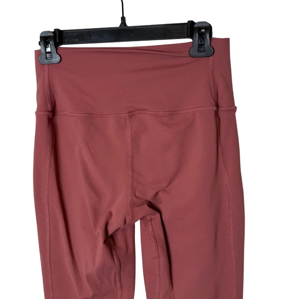 Alo Yoga High Waist Moto Leggings Women Size L Ribbed‎ Mesh Activewear Pants